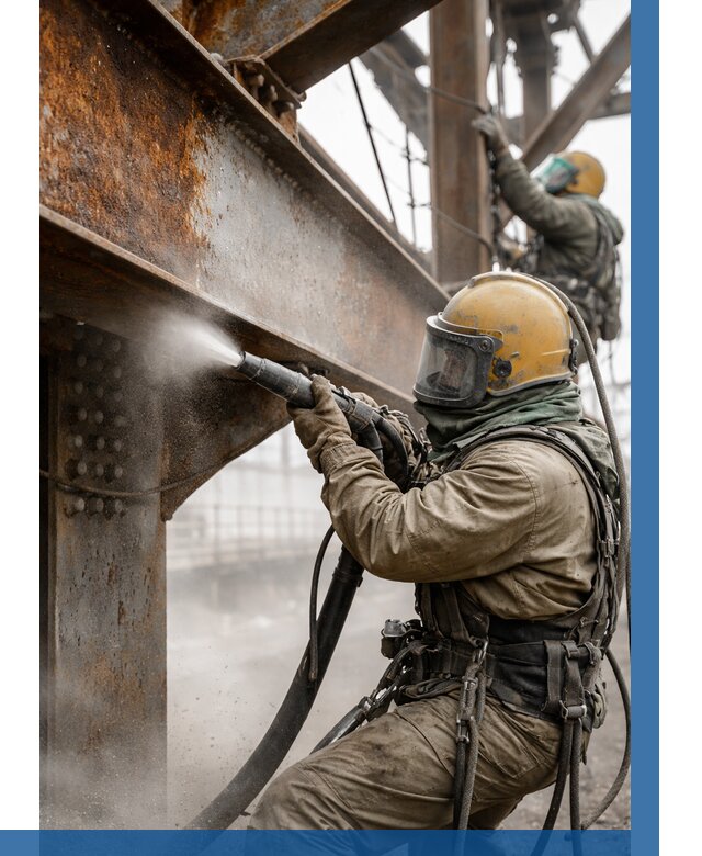 Пескоструйная очистка металлоконструкций в Каменске-Уральском по 638 р.  ВЫСОТНИК-Кмн