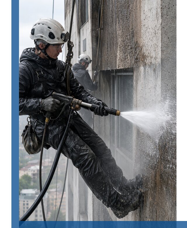 Гидроструйная очистка фасадов и конструкций в Каменске-Уральском