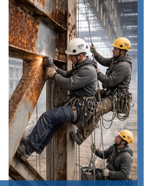 Зачистка металла от ржавчины в Каменске-Уральском от 372 р. | ВЫСОТНИК-Кмн