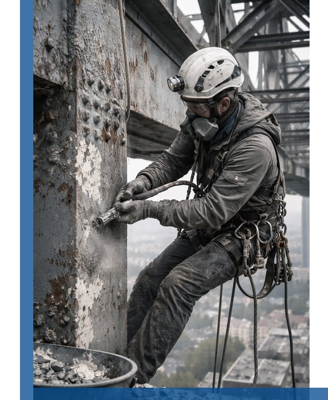 Удаление старой краски с металлических конструкций в Каменске-Уральском