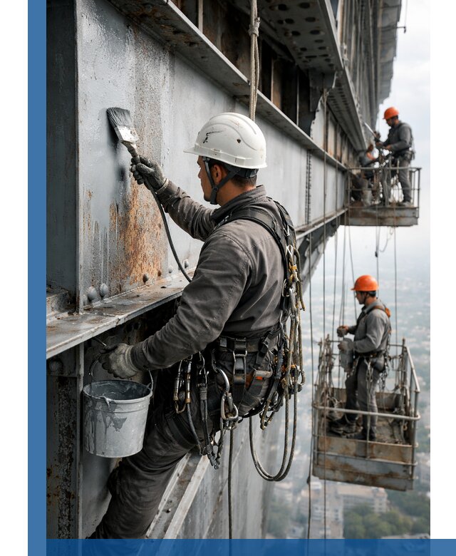 Покраска металлоконструкций на высоте в Каменске-Уральском профессионально