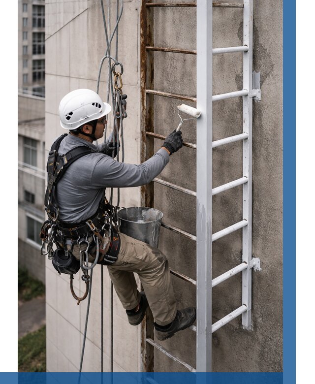Покраска пожарных лестниц в Каменске-Уральском от 4787 р. | ВЫСОТНИК-Кмн