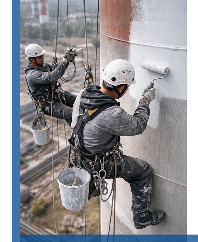 Покраска дымовых труб в Каменске-Уральском: антикоррозийная защита и восстановление