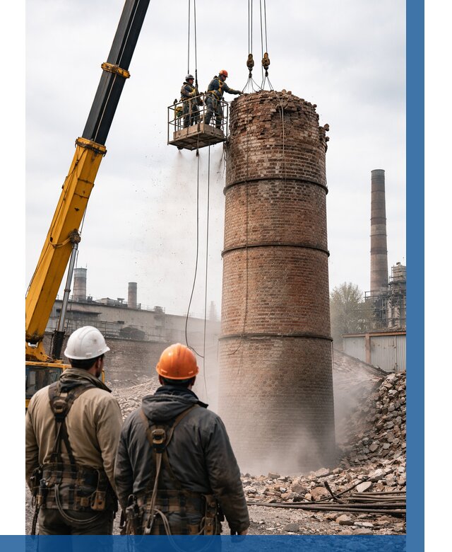 Демонтаж дымовой трубы в Каменске-Уральском от 95742 р. | ВЫСОТНИК-Кмн, смета