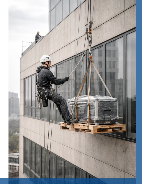 Спуск груза по фасаду в Каменске-Уральском от 3723 р. | ВЫСОТНИК-Кмн