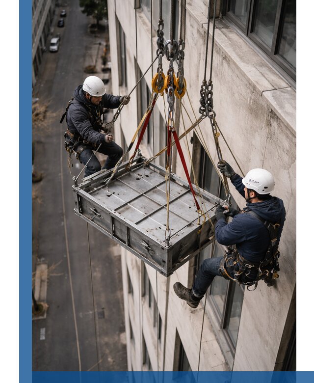 Спуск и подъем грузов по фасаду в Каменске-Уральском для зданий