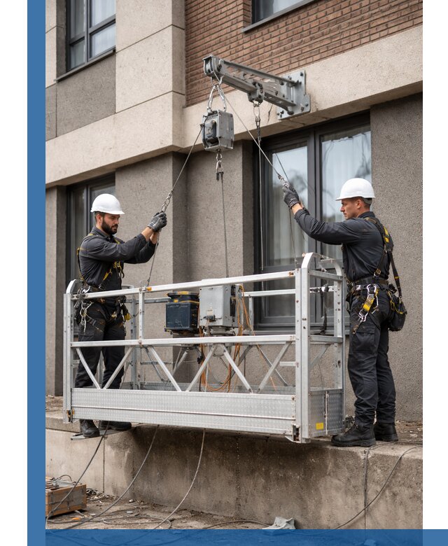 Монтаж и подъем фасадной люльки в Каменске-Уральском с гарантией безопасности