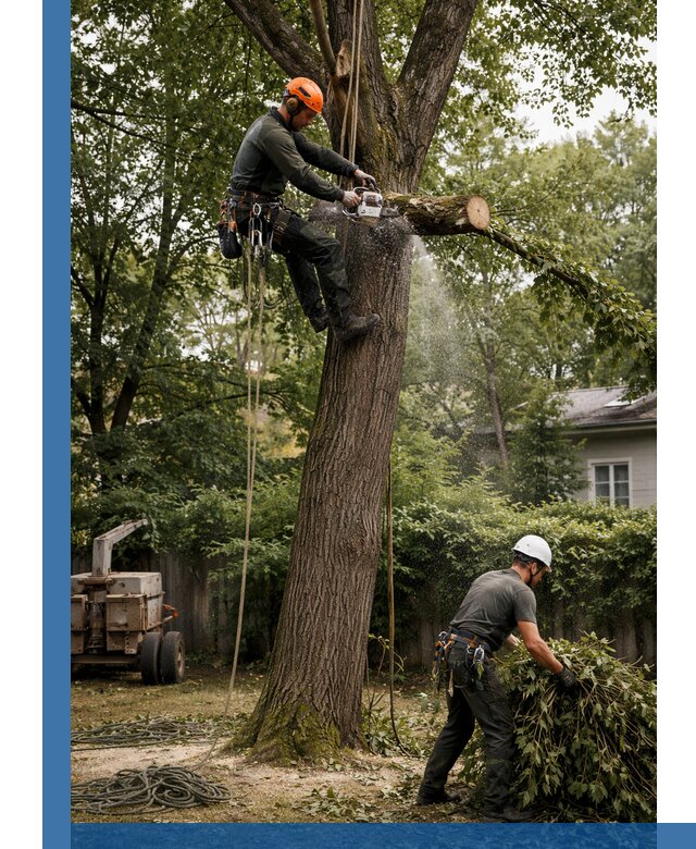 Кронирование деревьев в Каменске-Уральском, безопасная высотная обрезка