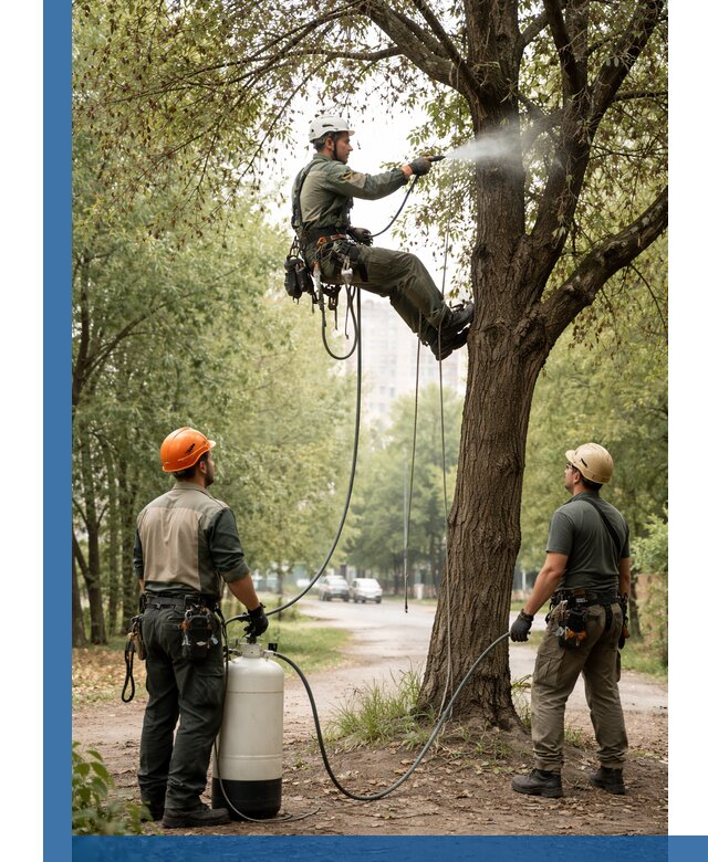 Обработка деревьев от вредителей в Каменске-Уральском профессиональная защита