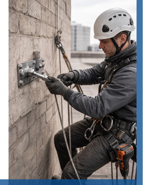 Установка анкерных точек в Каменске-Уральском от 3723 р. | ВЫСОТНИК-Кмн