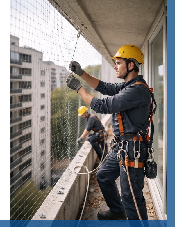 Монтаж сетки от птиц в Каменске-Уральском от 4787 р. | ВЫСОТНИК-Кмн