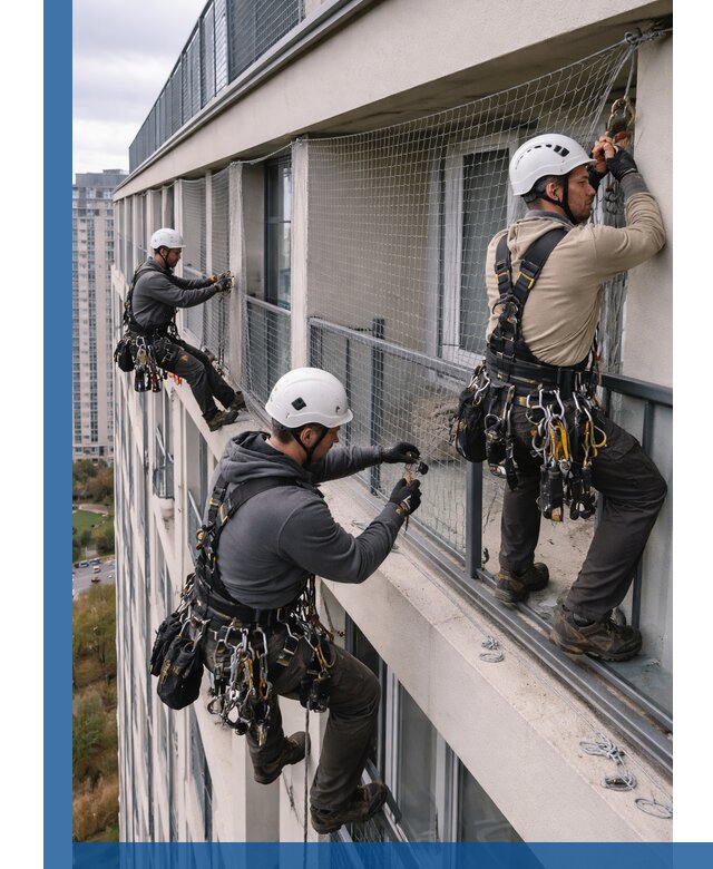 Профессиональный монтаж защитной сетки от птиц в Каменске-Уральском